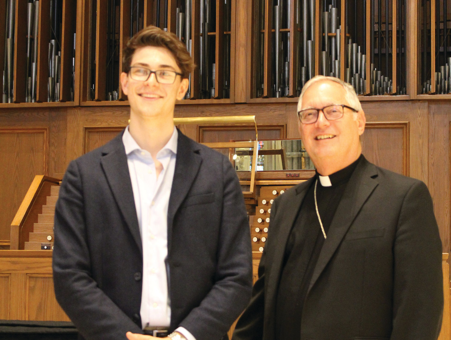 Bishop Thomas J. Tobin, family and friends were present for Schneider’s June 25 organ recital that marked his final concert as a student at the Pontifical Institute of Sacred Music.